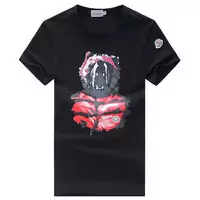 moncler cotton jersey t-shirt bear black